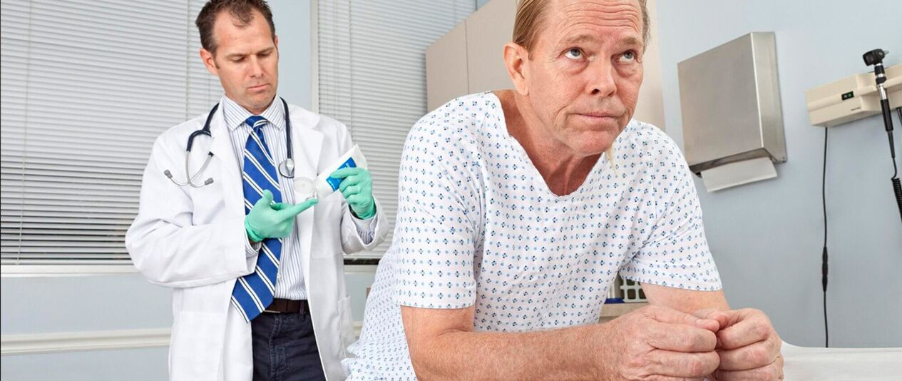 Patient mat Prostatitis bei engem Proctolog